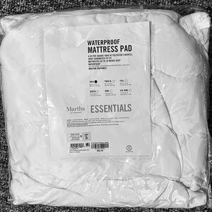Martha Stewart Essentials Waterproof Mattress Pad - White-Twin size